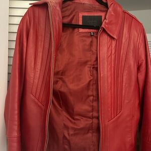 Avanti genuine red leather jacket
